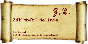 Zámbó Melinda névjegykártya