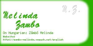 melinda zambo business card
