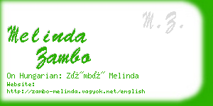 melinda zambo business card